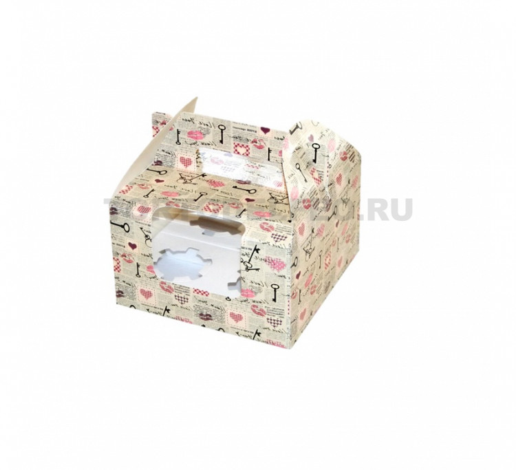 Коробочка 16*16*10см газетная