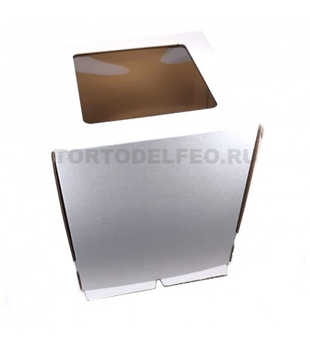 Коробка 24*24*30см белая с окном